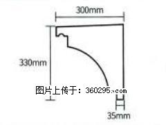 产品分解图型 - 檐口线，型号：SX311-YK-2，规格：300x330mm(2) - 包头三象EPS建材 bt.sx311.cc